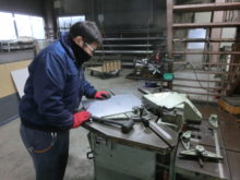 ステンレス切断作業