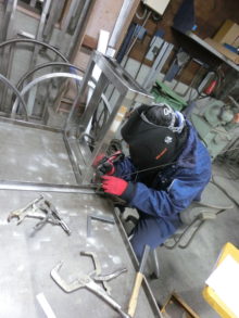 ステンレス溶接作業